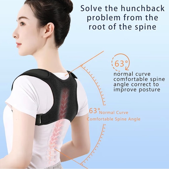 Adjustable Black Posture Corrector - Picture 2 of 4